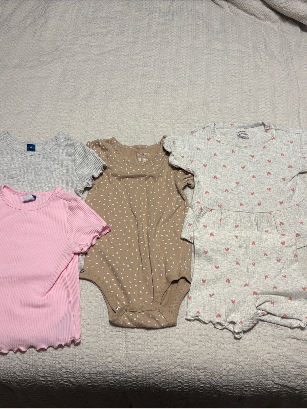 Kids One-Piece Bundle in Pink, Tan, Gray, and Cream
